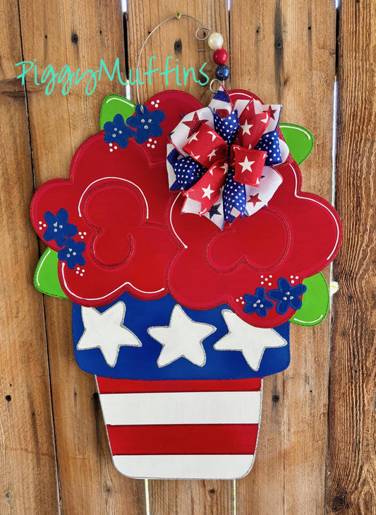 Memorial Door Hanger Day | Fourth of July Door Hanger | Patriotic Door Hanger | USA door hanger | Summer Door Hanger | Patriotic Wreath