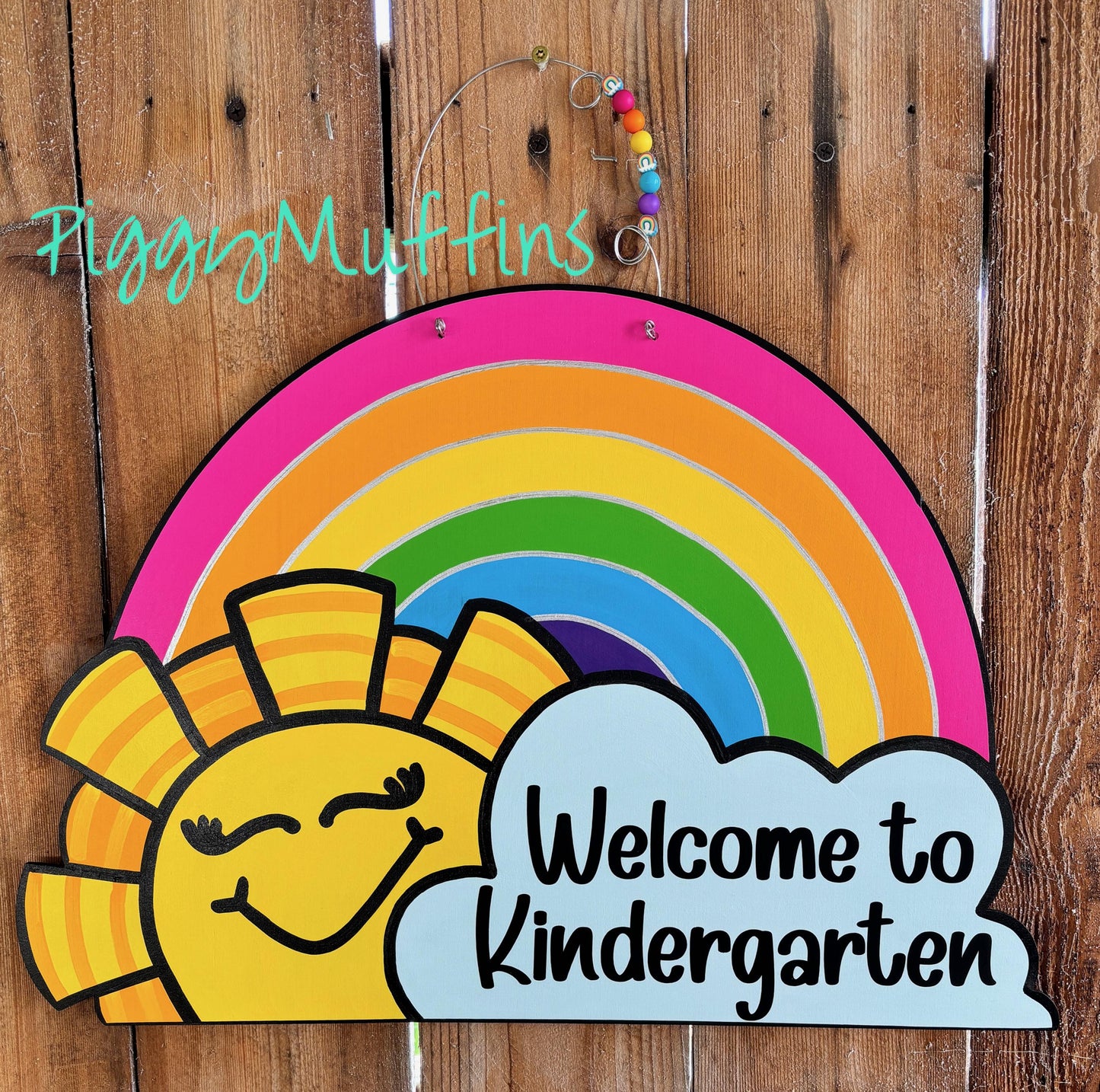 Rainbow Sunshine Door Hanger: Teacher Classroom Decor