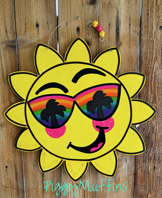 Sunshine Sunglasses Door Hanger: Summer Beach Decor