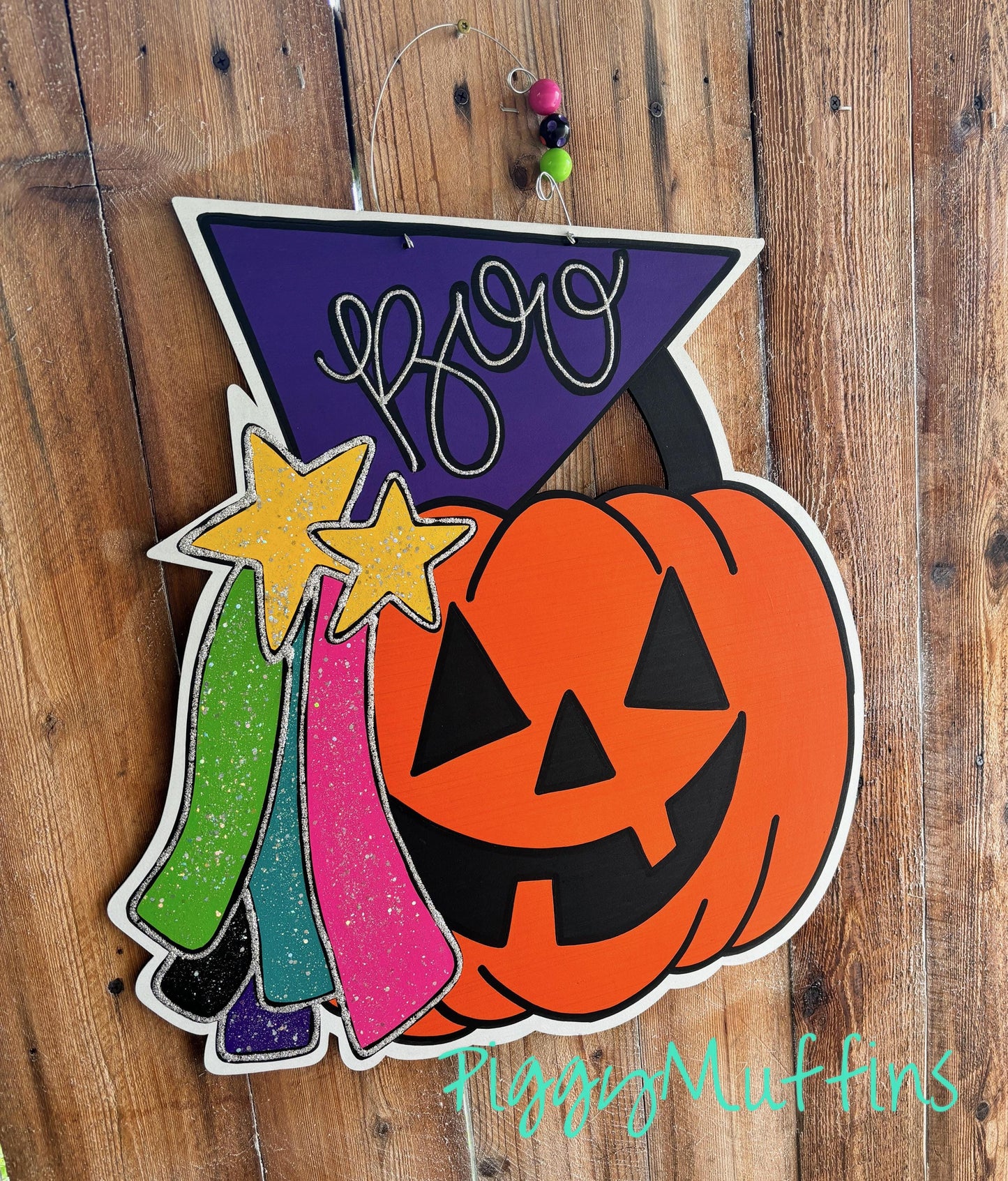 SHIPS TODAY Halloween Door Hanger | Jack O Lantern Door Hanger |  Fall Door Hanger| Fall Wreath | Halloween | PiggyMuffins