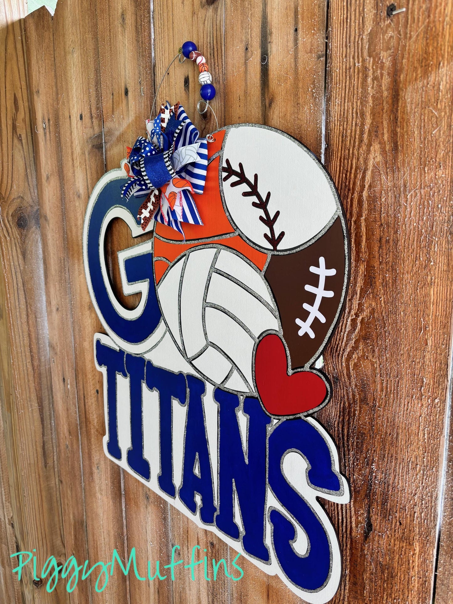 Customizable Sports Team Door Hanger: Baseball, Softball, Volleyball, Golf, Tennis