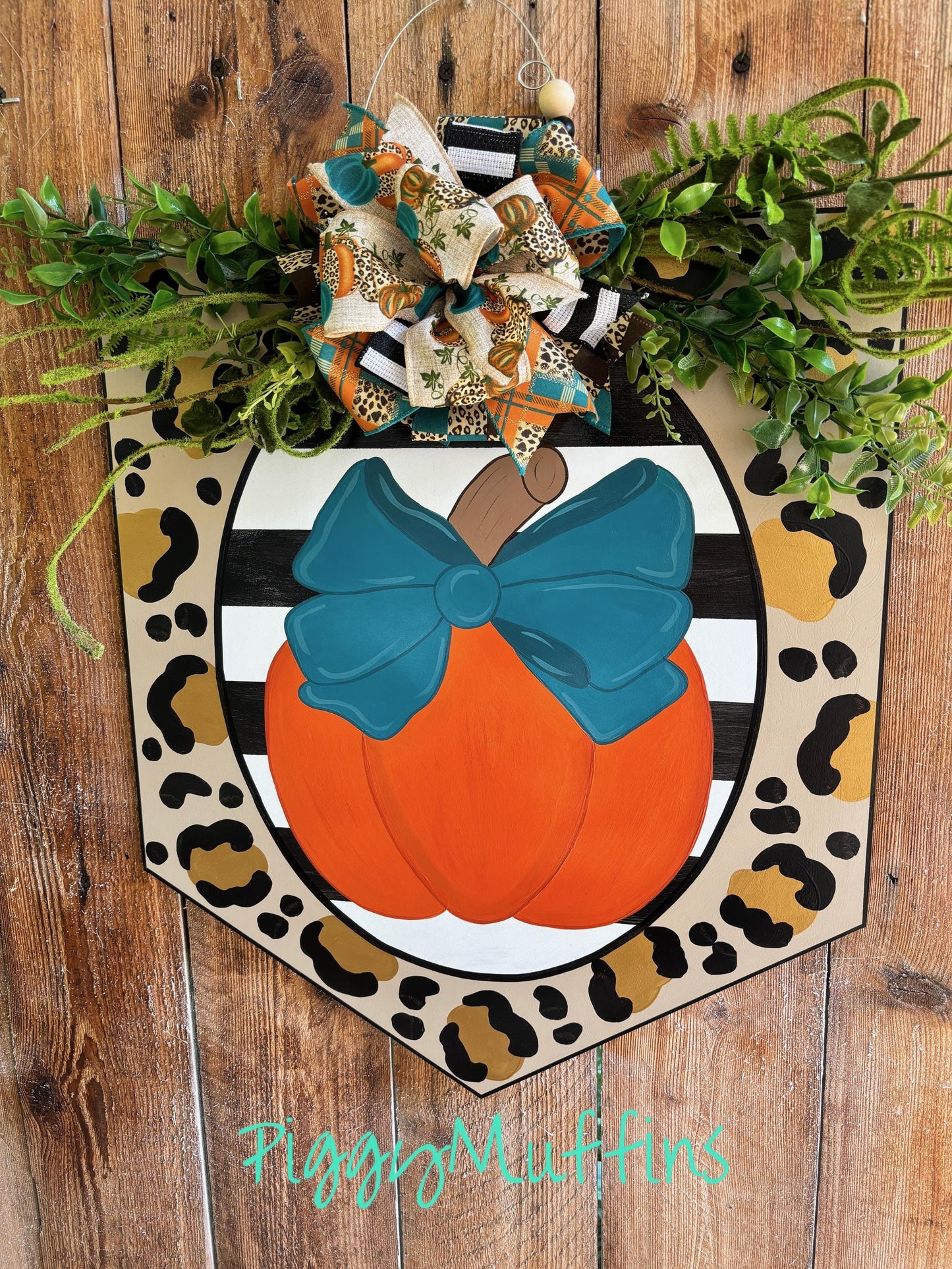 SHIPS TODAY Fall Door Hanger | Pumpkin Door Hanger |  Thanksgiving Fall Door Hanger| Fall Wreath | Pumpkin Wreath | PiggyMuffins