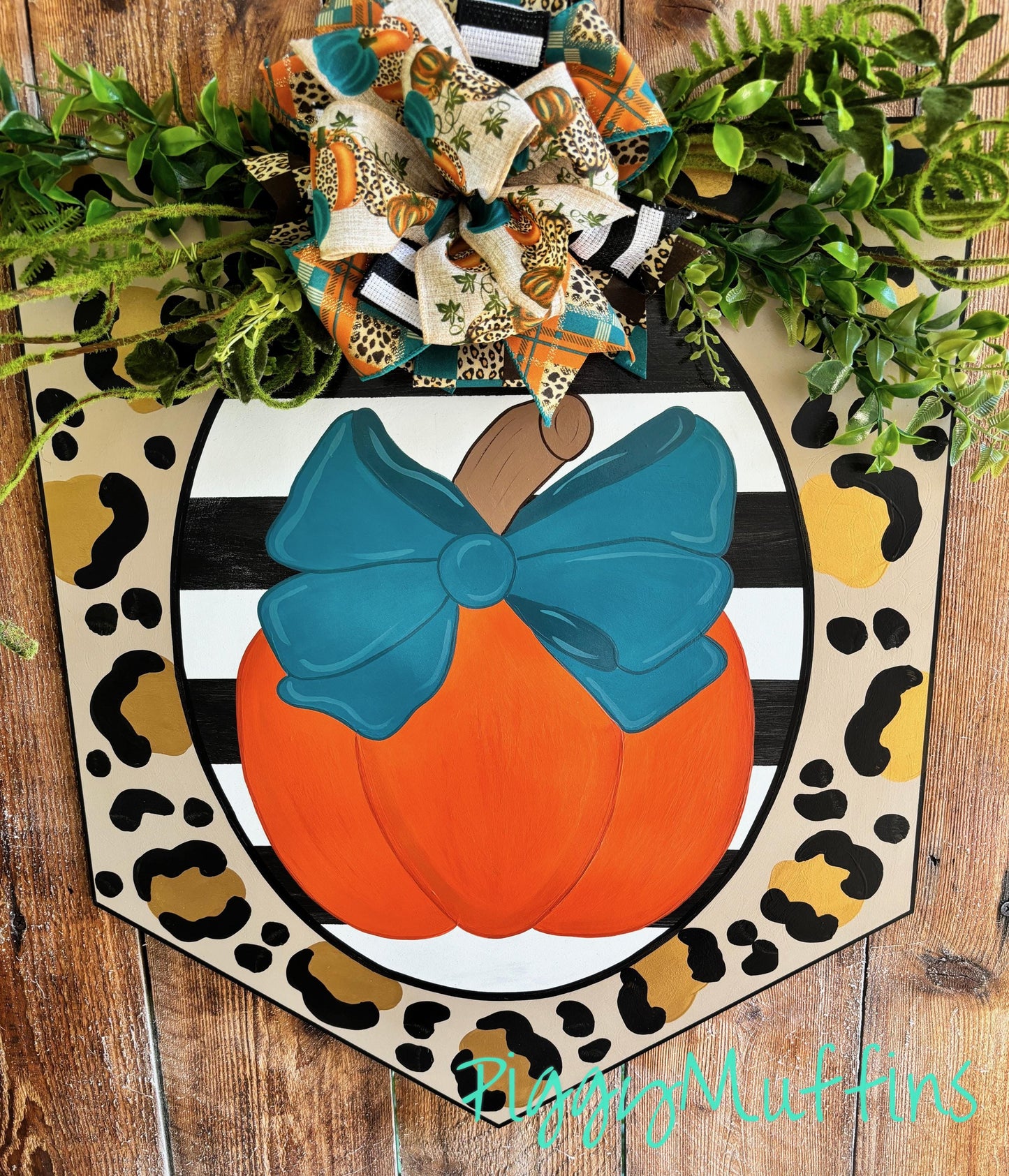 SHIPS TODAY Fall Door Hanger | Pumpkin Door Hanger |  Thanksgiving Fall Door Hanger| Fall Wreath | Pumpkin Wreath | PiggyMuffins