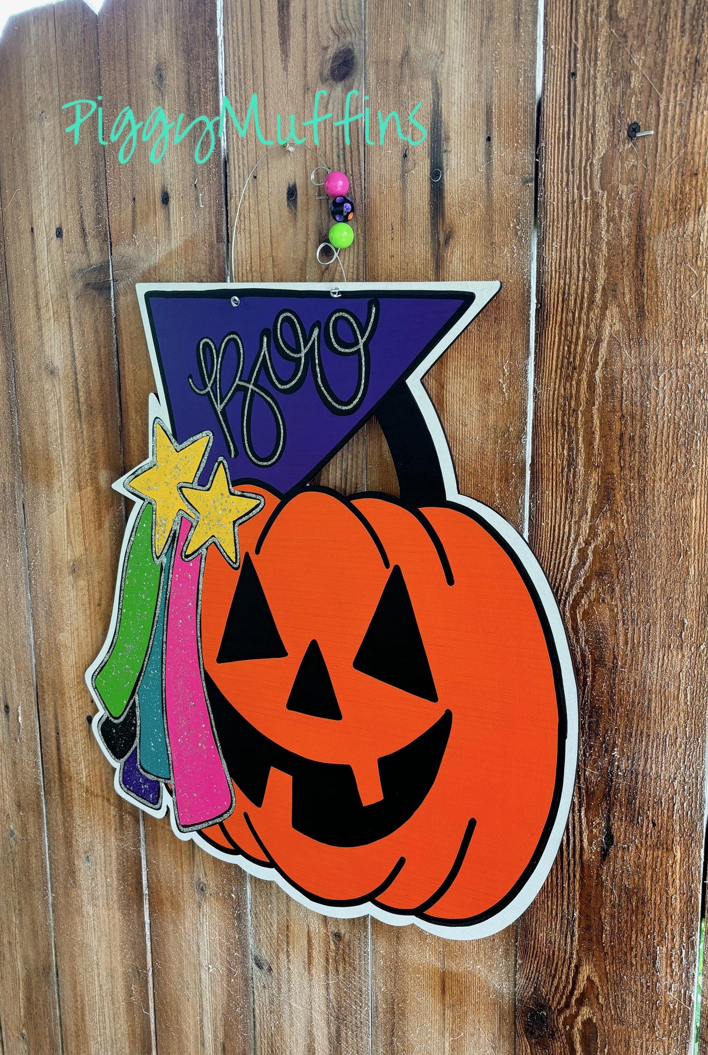 SHIPS TODAY Halloween Door Hanger | Jack O Lantern Door Hanger |  Fall Door Hanger| Fall Wreath | Halloween | PiggyMuffins