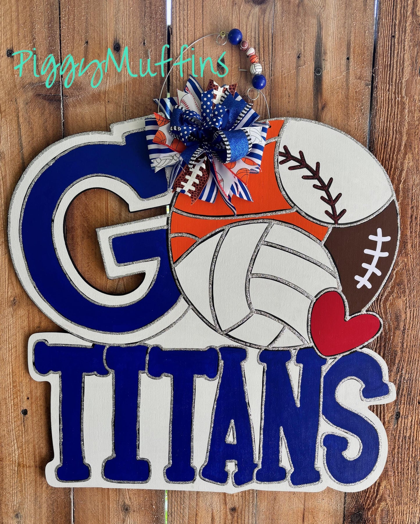 Customizable Sports Team Door Hanger: Baseball, Softball, Volleyball, Golf, Tennis