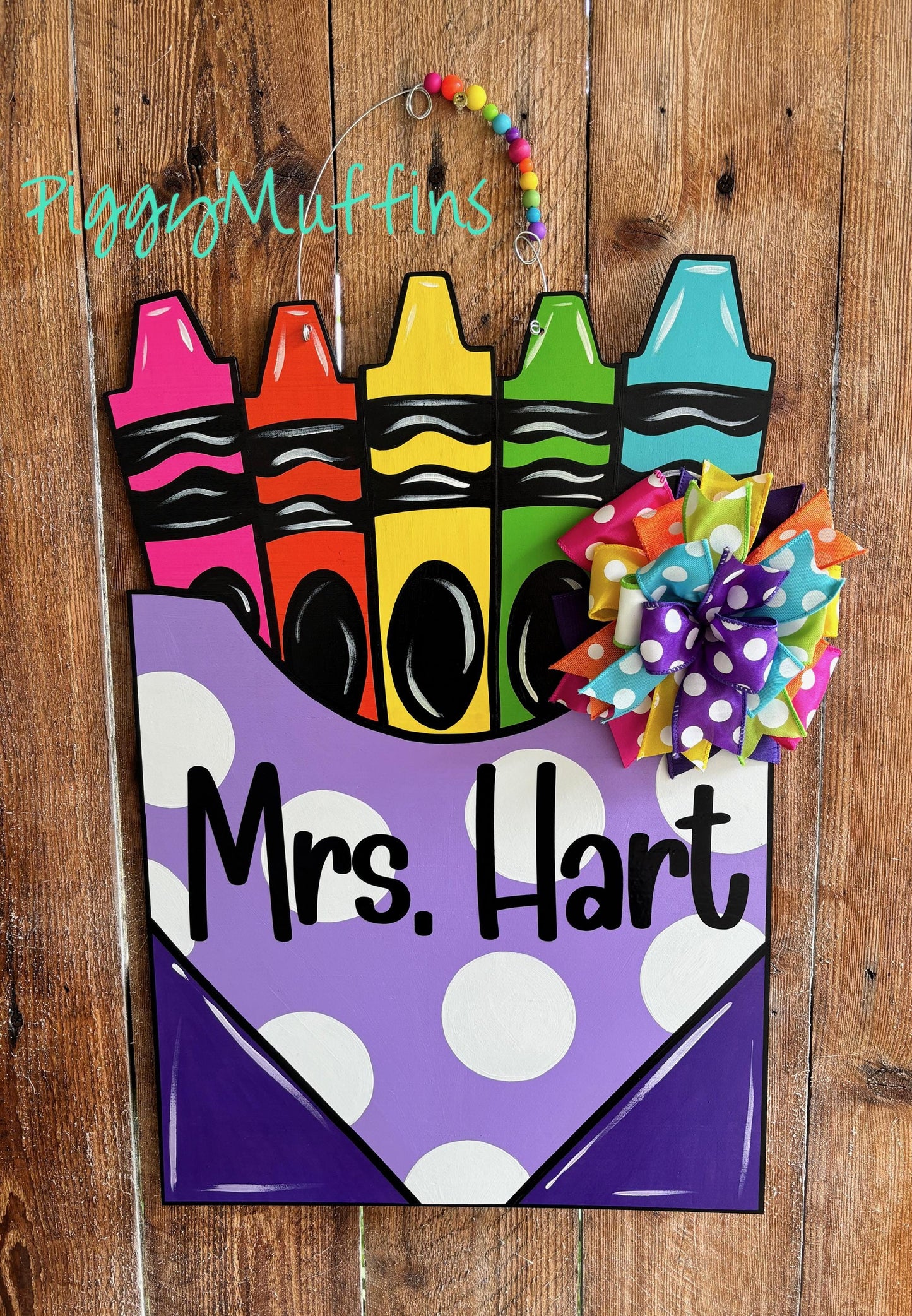 Crayon Box Teacher Door Hanger: Acrylic Classroom Decor