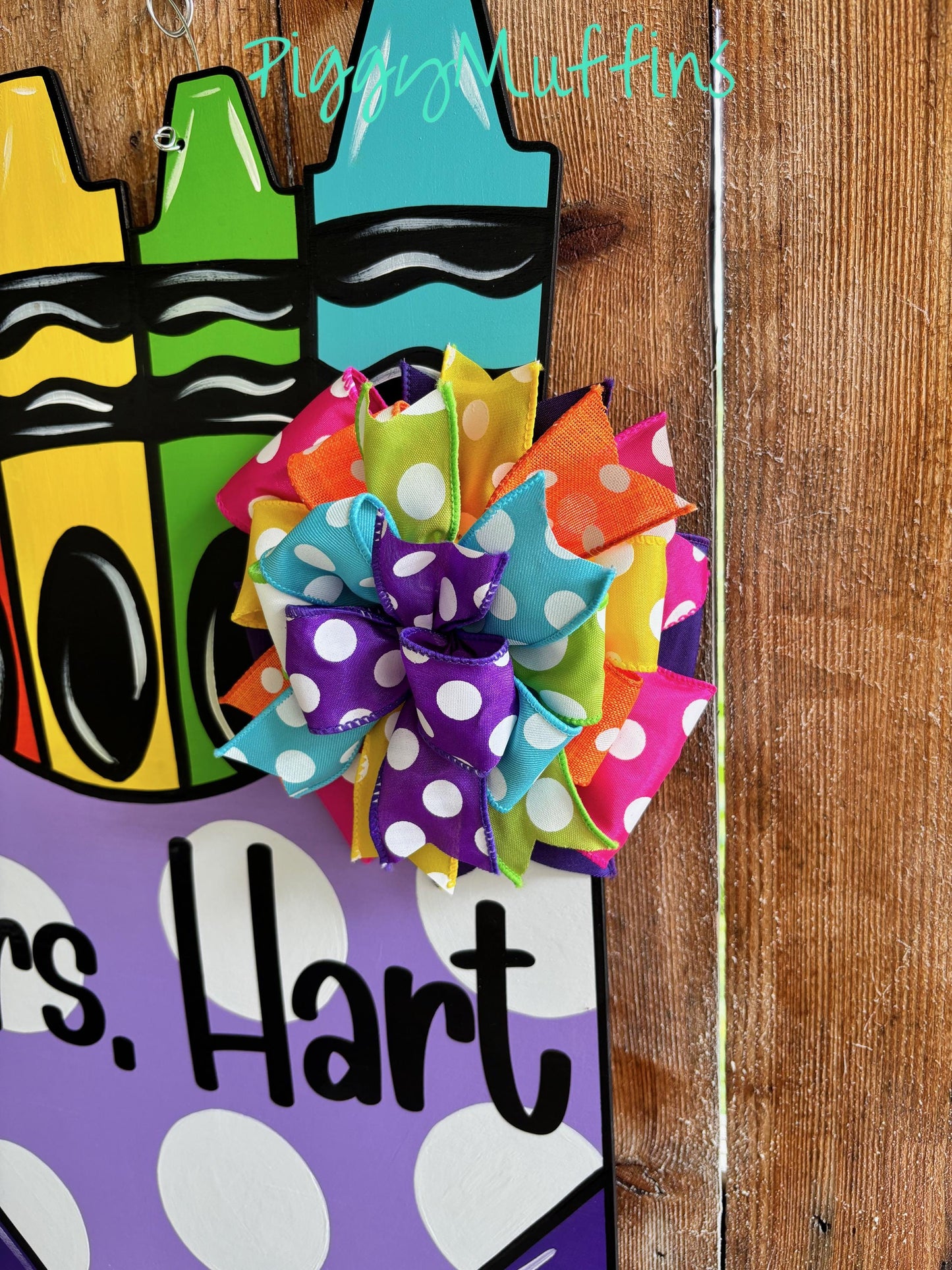 Crayon Box Teacher Door Hanger: Acrylic Classroom Decor