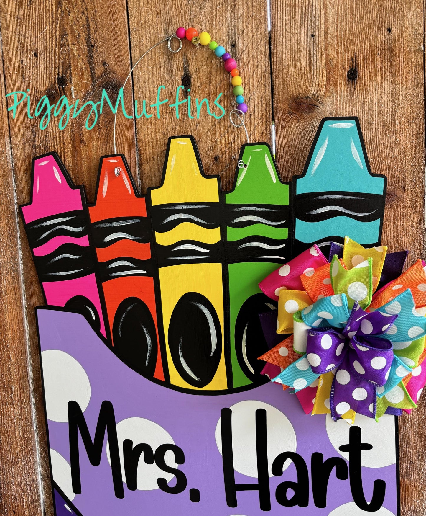 Crayon Box Teacher Door Hanger: Acrylic Classroom Decor