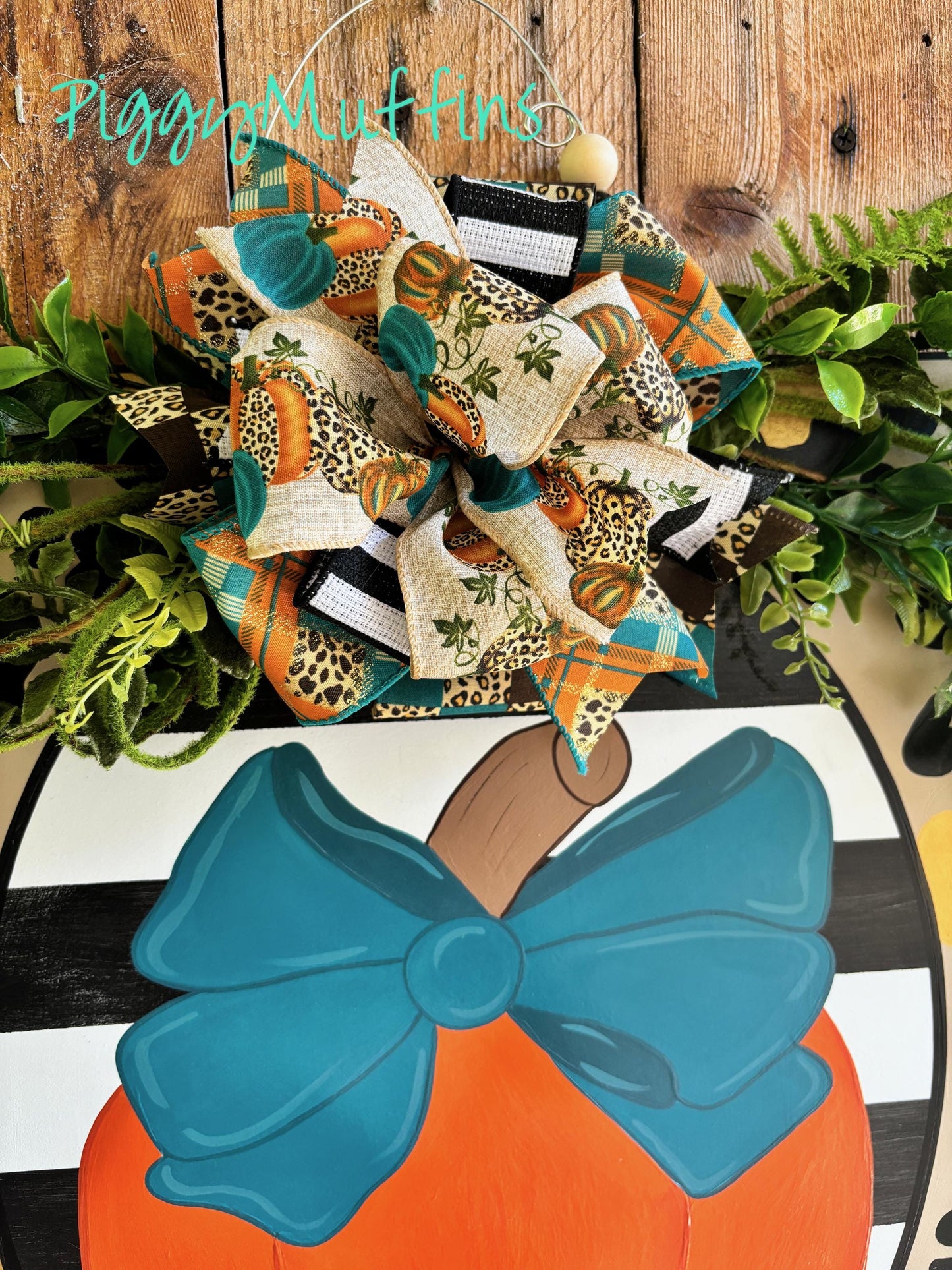 SHIPS TODAY Fall Door Hanger | Pumpkin Door Hanger |  Thanksgiving Fall Door Hanger| Fall Wreath | Pumpkin Wreath | PiggyMuffins