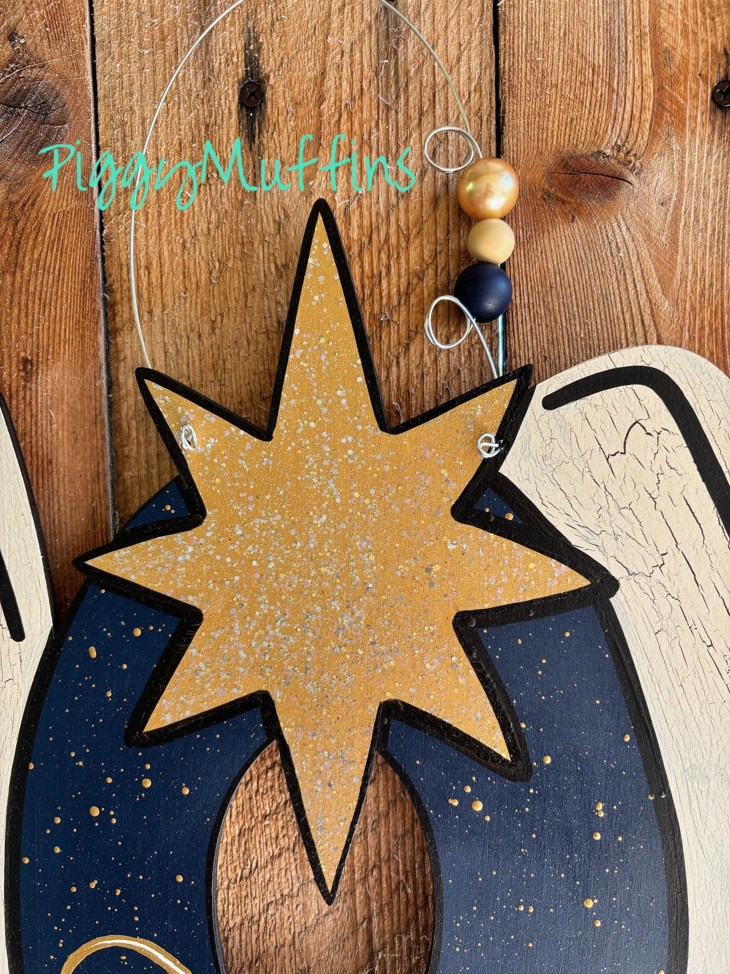 Nativity Door Hanger | Baby Jesus door hanger | Christmas Door Hanger | PiggyMuffins | nativity wreath | Baby Jesus Wreath