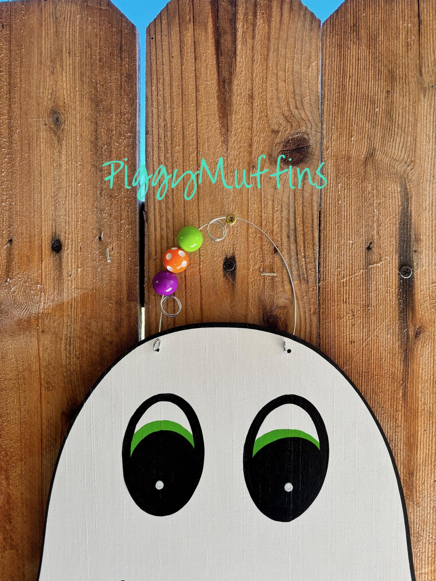 Halloween Door Hanger | Ghost Door Hanger | Cute Trick or Treat Door Hanger | Ghost Wearing Sneakers Door Hanger | Door Hanger