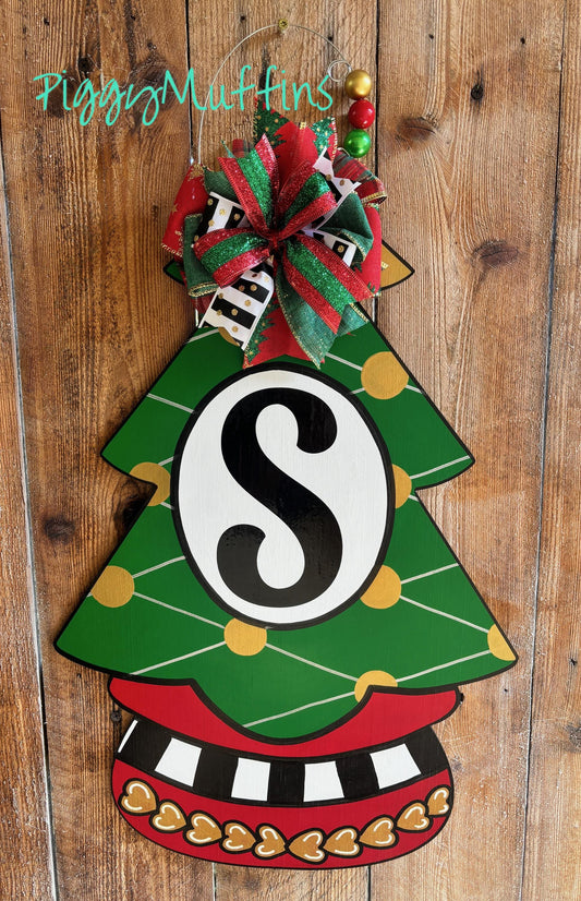 Christmas Door Hanger | Personalized Christmas Tree door hanger | Christmas Tree Door Wreath| Merry Christmas | Christmas Door Decoration