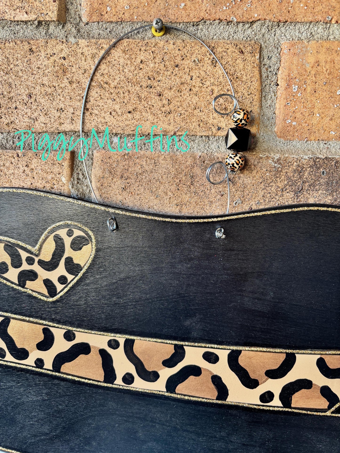 SHIPS TODAY! Cheetah Print Snowman Door Hanger | Snowman Door Hanger | Snowman Wreath | Winter Wreath | Winter Door Hanger | PiggyMuffins