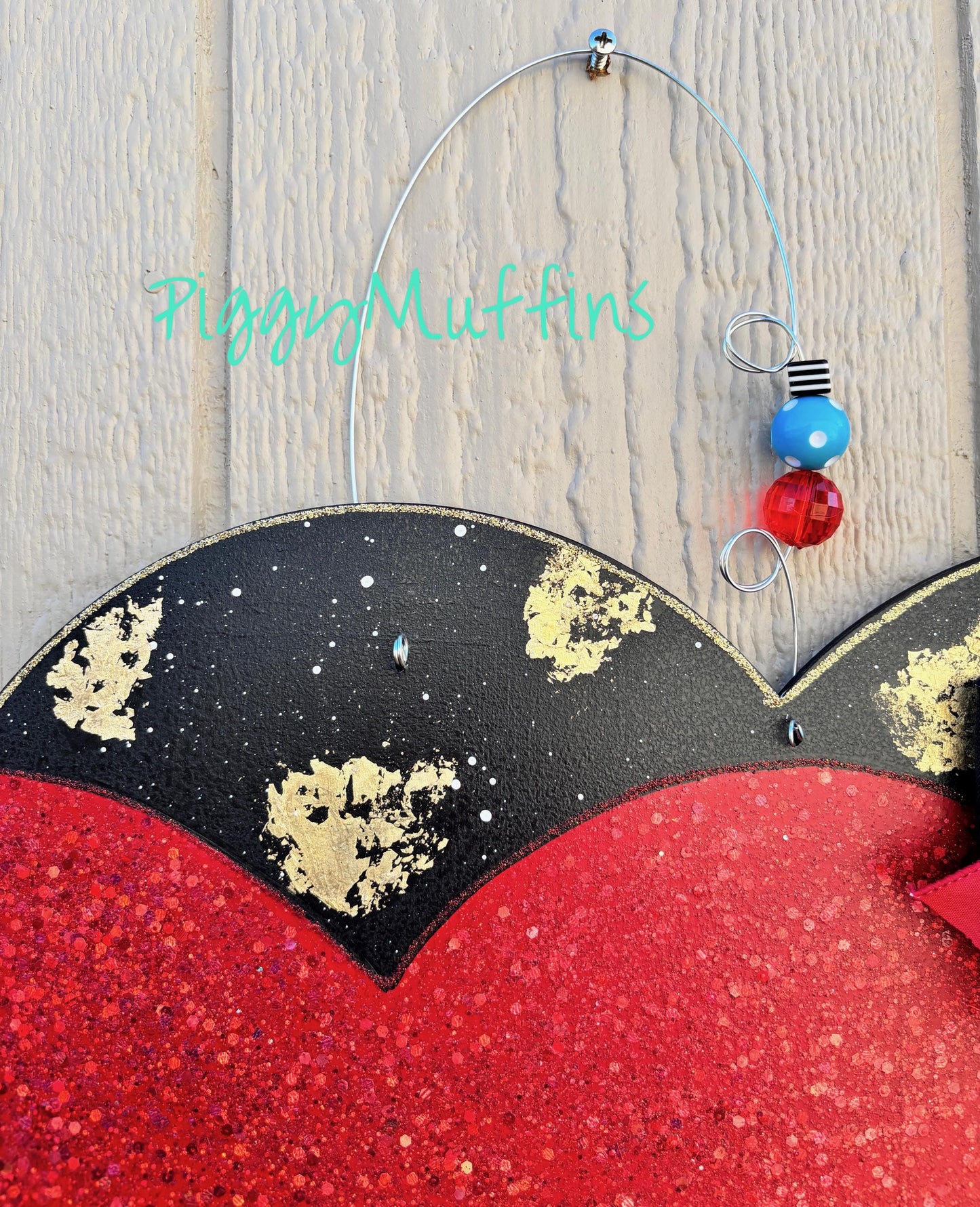 SHIPS TODAY! Valentine Door Hanger | Heart Door Hanger | Coquette Bow Heart | Valentine Wreath | Bow Heart Wreath | Valentine | Piggymuffins