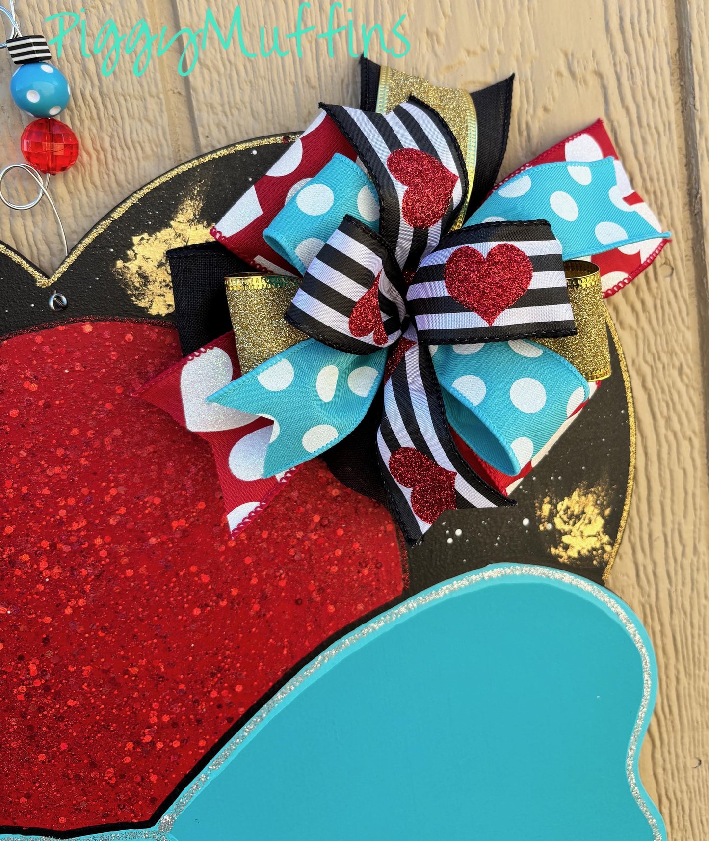 SHIPS TODAY! Valentine Door Hanger | Heart Door Hanger | Coquette Bow Heart | Valentine Wreath | Bow Heart Wreath | Valentine | Piggymuffins