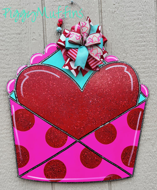 Valentine Door Hanger | Heart Door Hanger | Love Letter | Valentine Wreath | Heart Wreath | Valentine | Piggymuffins
