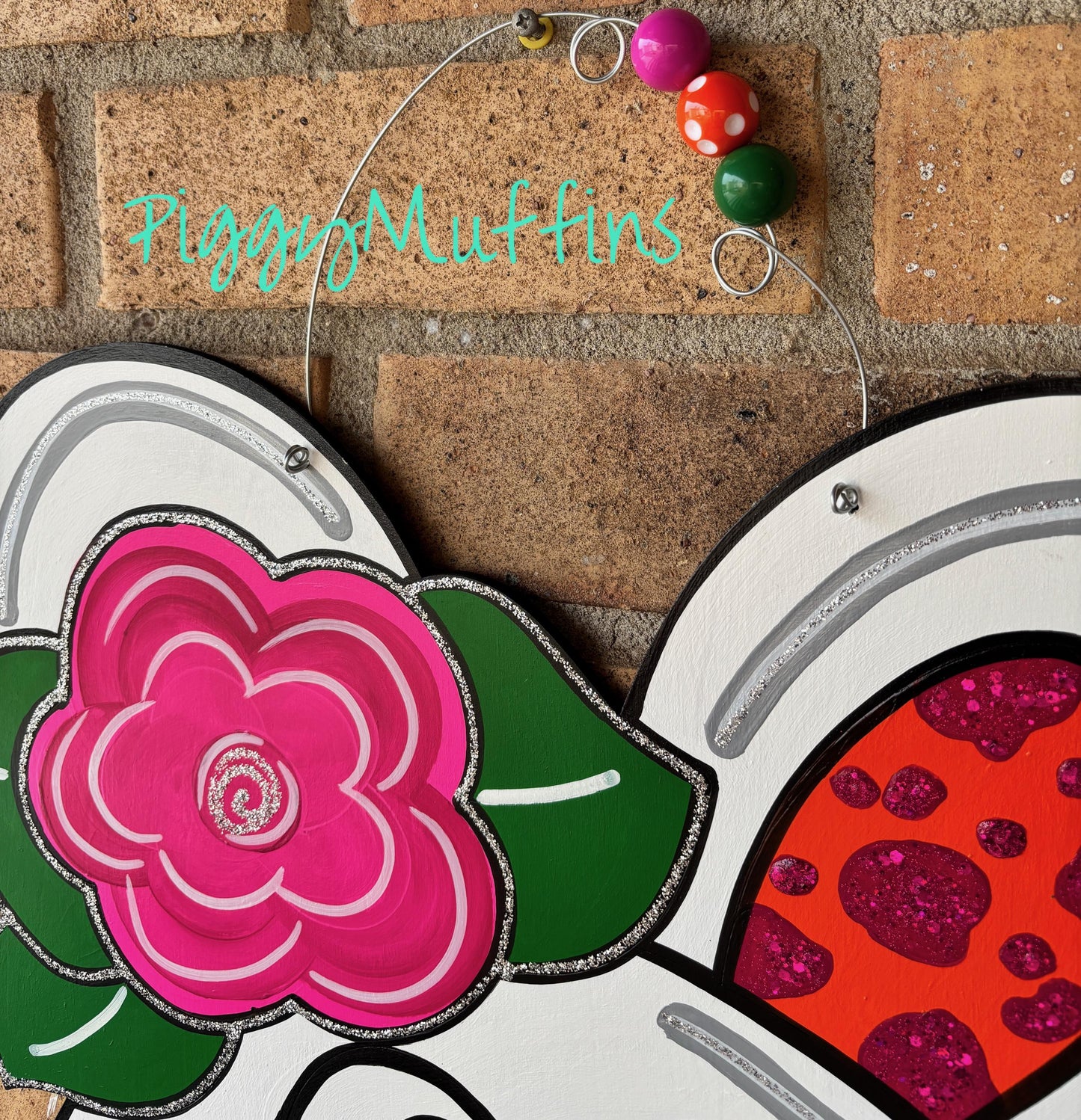 SHIPS TODAY! Bunny Door Hanger | Easter Bunny Door Hanger | Easter Wreath | Spring Door Hanger | Spring Wreath | PiggyMuffins