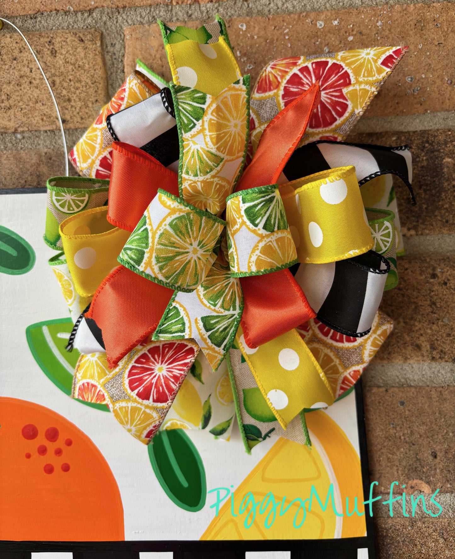 Lemon Citrus Welcome Door Hanger: Handmade Summer Wreath