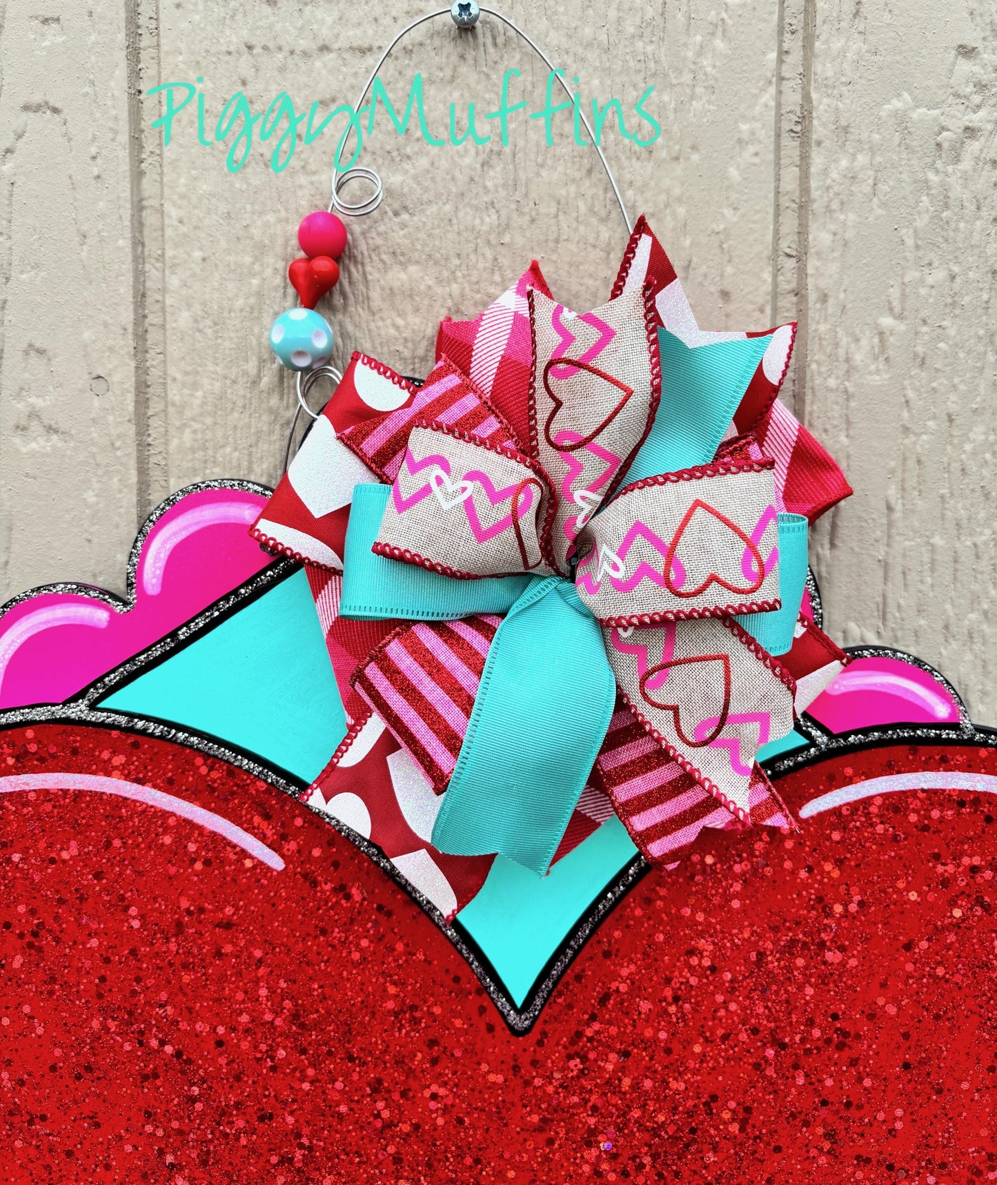 Valentine Door Hanger | Heart Door Hanger | Love Letter | Valentine Wreath | Heart Wreath | Valentine | Piggymuffins