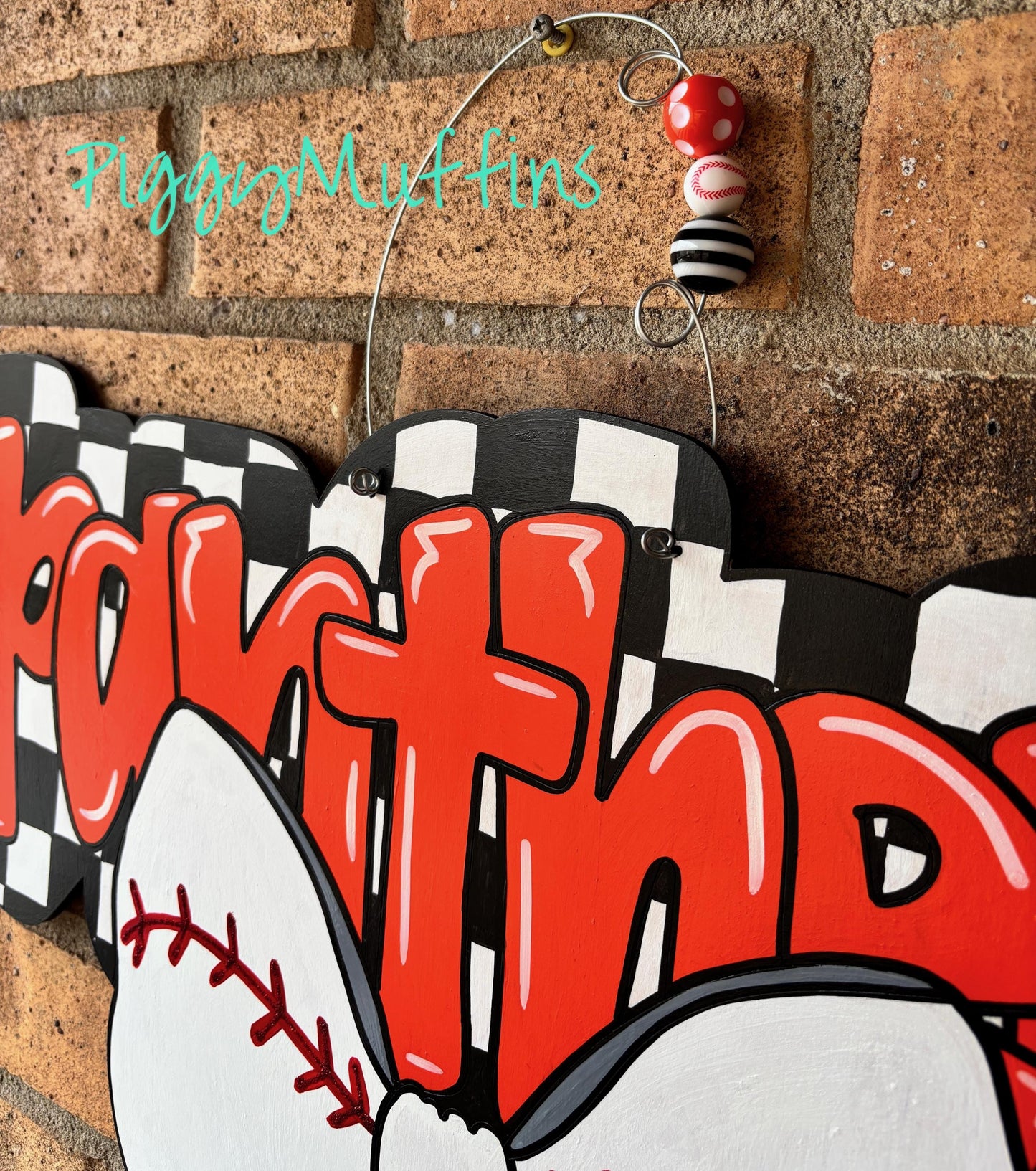Customizable Sports Team Door Hanger: Baseball, Softball, Volleyball, Basketball