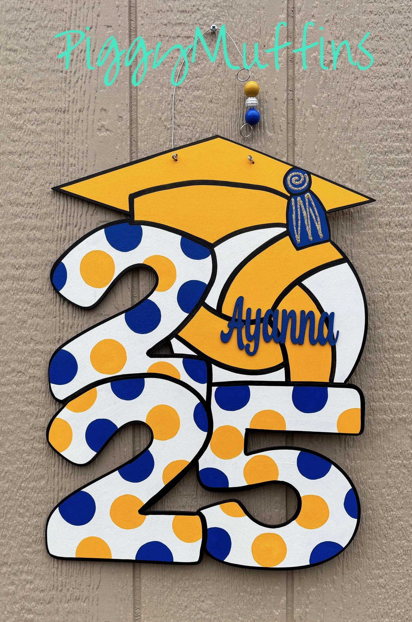 Graduation Door Hanger - Graduation Sports Door Hanger - Graduation Gift - Graduation Wreath - Sports Wreath - PiggyMuffins