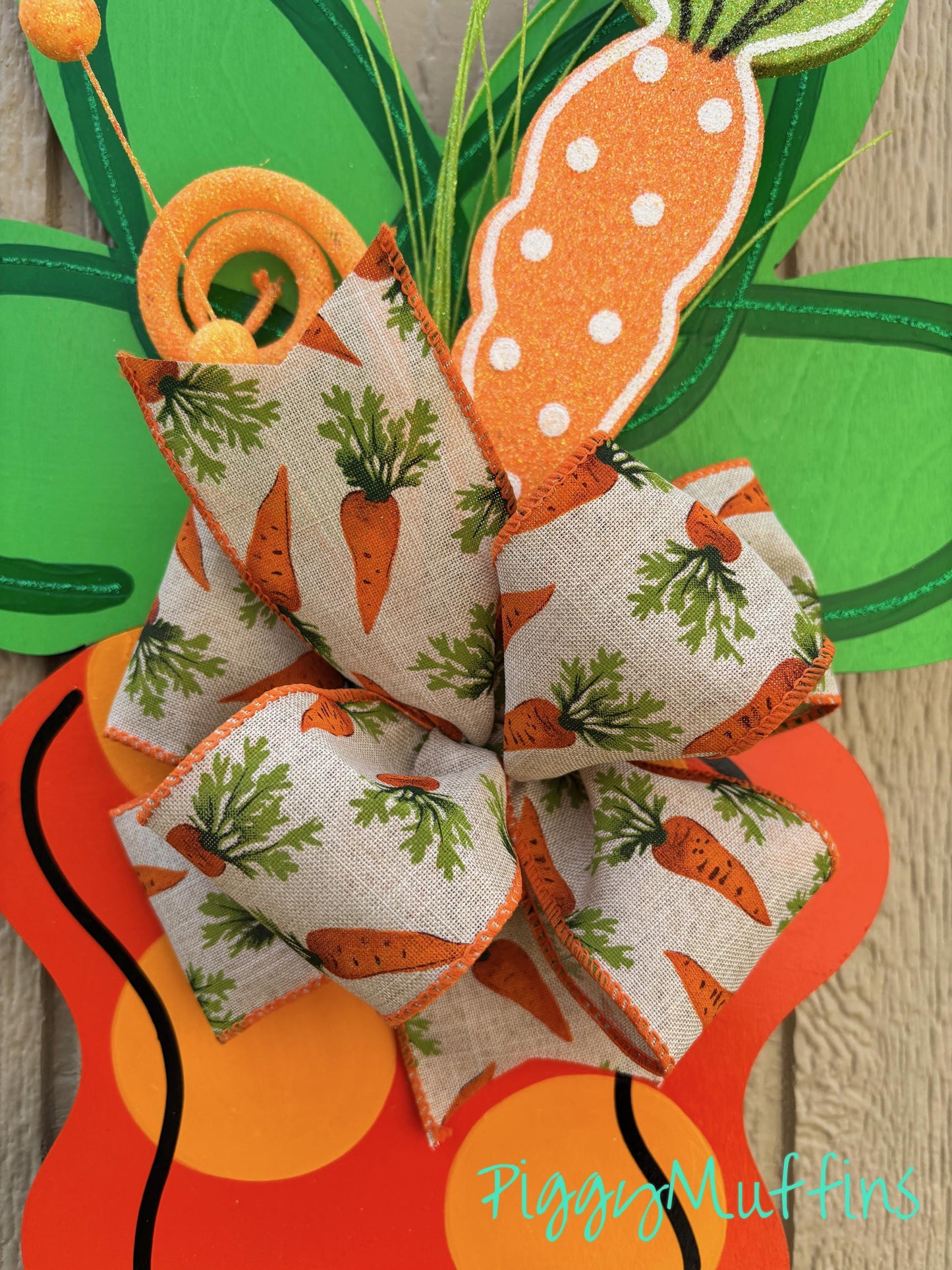 Carrot Door Hanger: Spring Easter Wreath