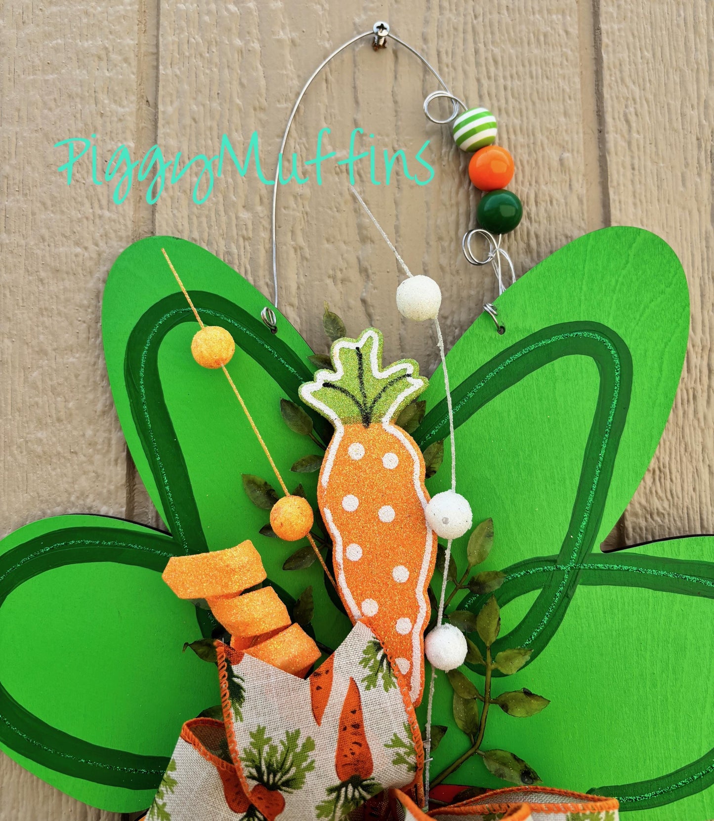 Carrot Door Hanger: Spring Easter Door Swag