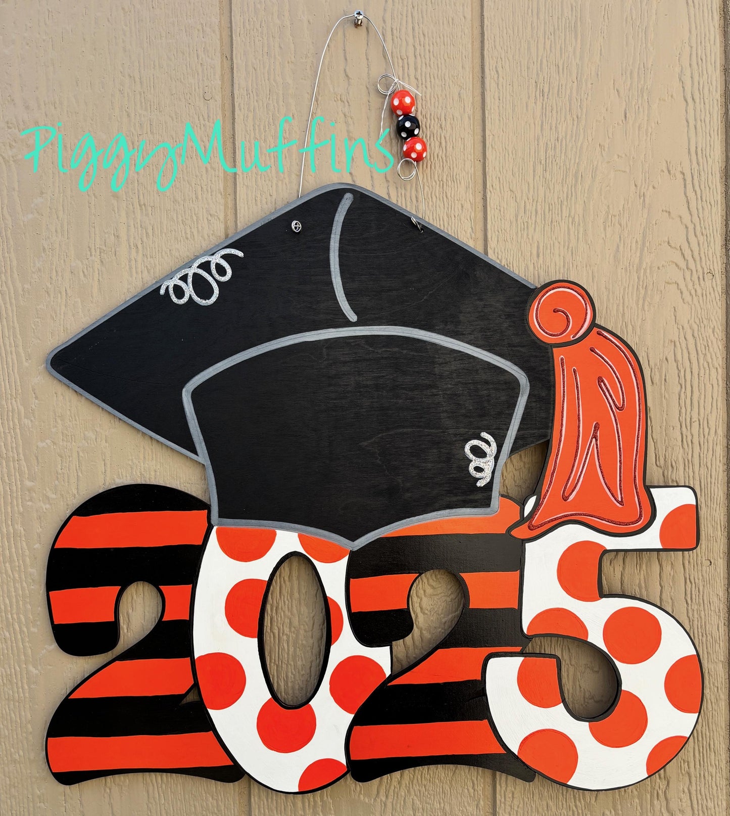 Personalized Graduation Door Hanger: Acrylic Paint Graduate Wreath