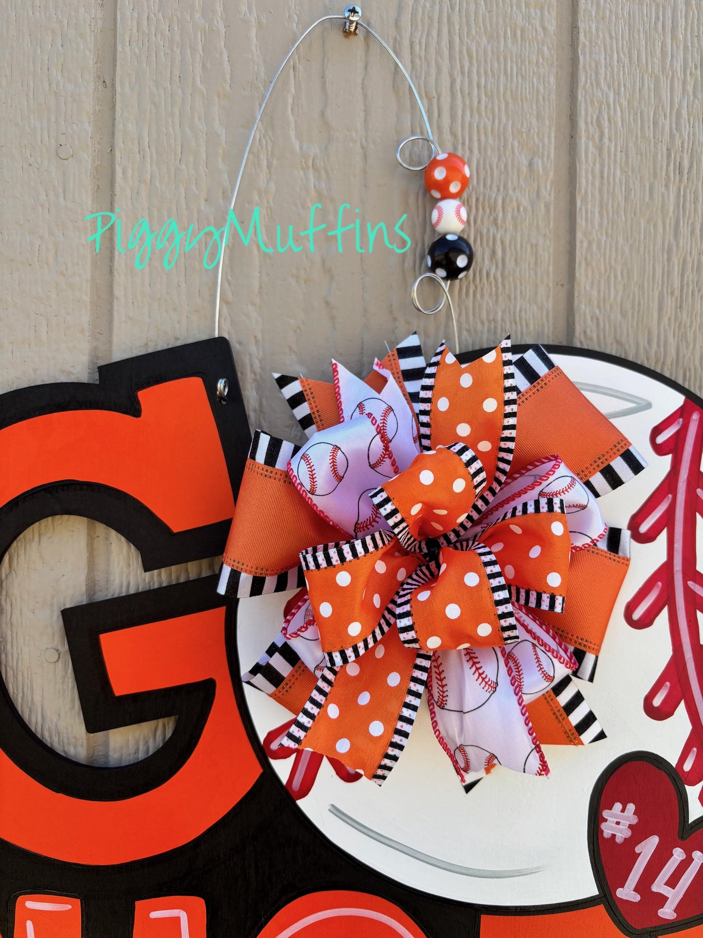 CUSTOMIZABLE Sports Door Hanger - Baseball Door Hanger - Softball Door Hanger - Volleyball Door Hanger -Basketball Door Hanger - Shorthorns