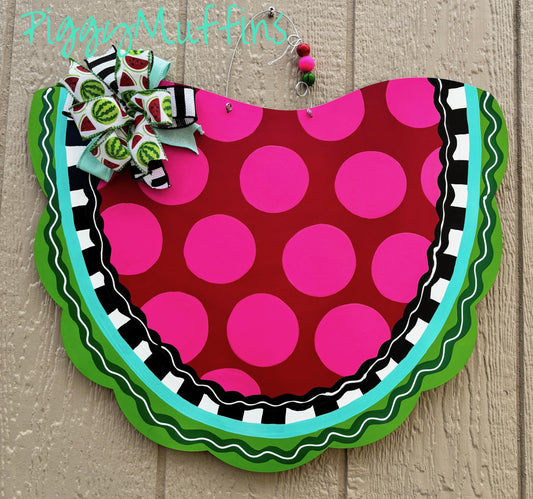 Watermelon Door Hanger: Whimsical Summer Sign